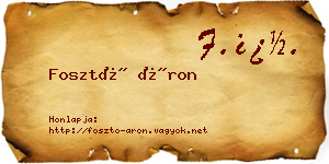 Fosztó Áron névjegykártya